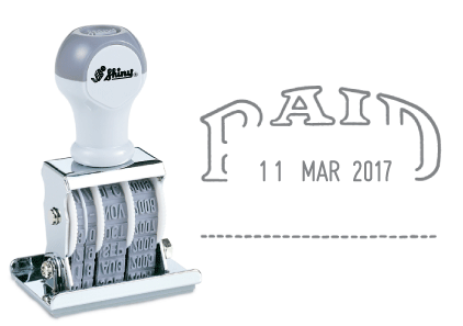 Shiny Dater Stamp - PAID with date